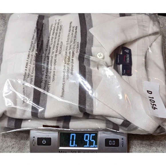 Cremieux Classics Polo Shirt Men's Size XL White with Black and Grey Stripes EUC - Picture 9 of 9